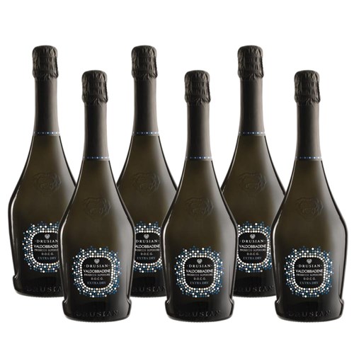 Crate of 6 Drusian Valdobbiadene Prosecco Superiore D.O.C.G. Extra Dry 75cl Prosecco